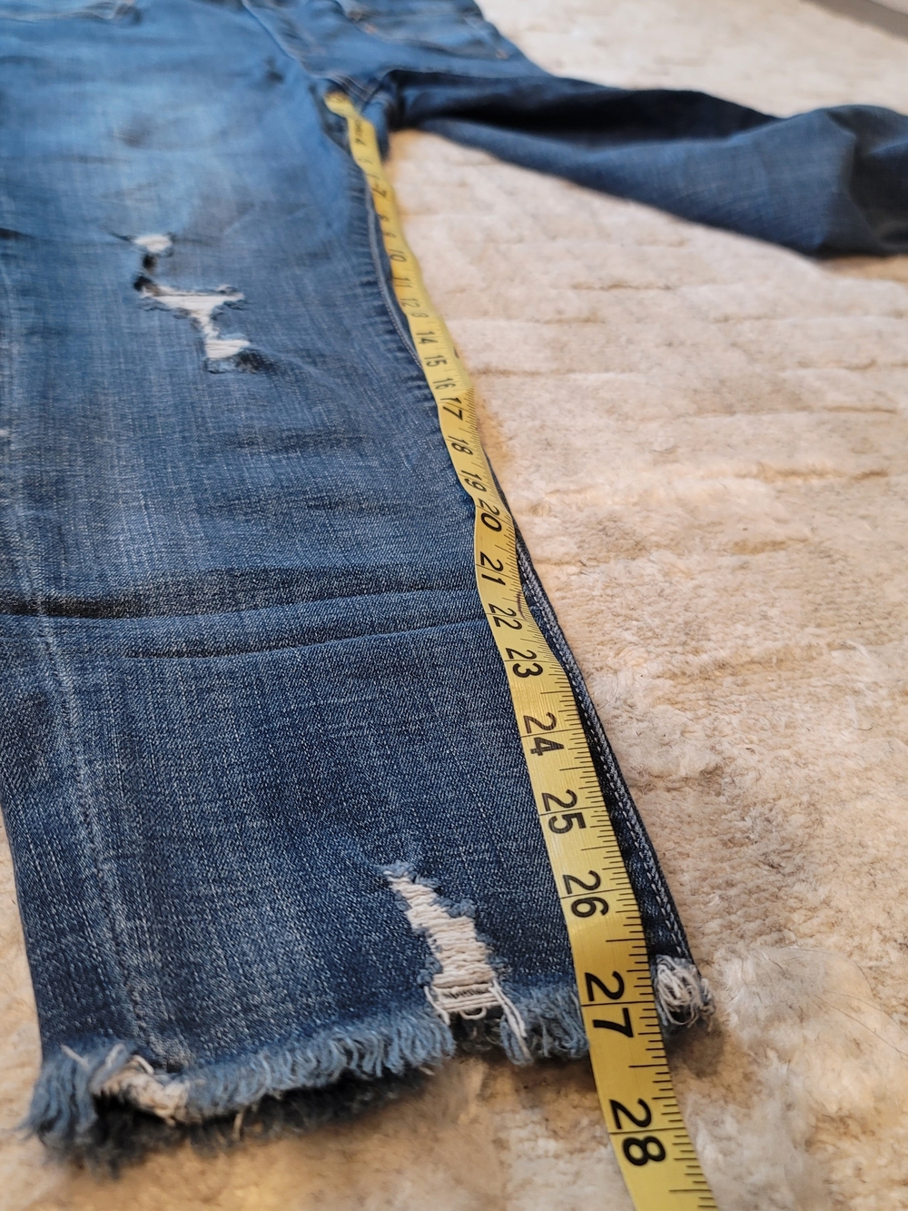 LIVERPOOL Ankle Skinny High Rise Jeans Distressed Women's Size 14/32 - Picture 5 of 8